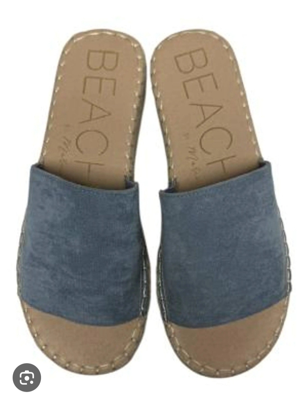 Women's Blue Slide Sandals